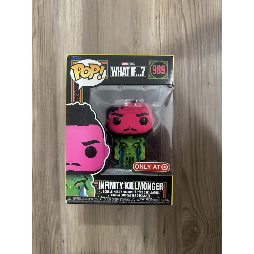 Funko Pop Marvel What If Black Light Infinity Killmonger #989 Target Exclusive